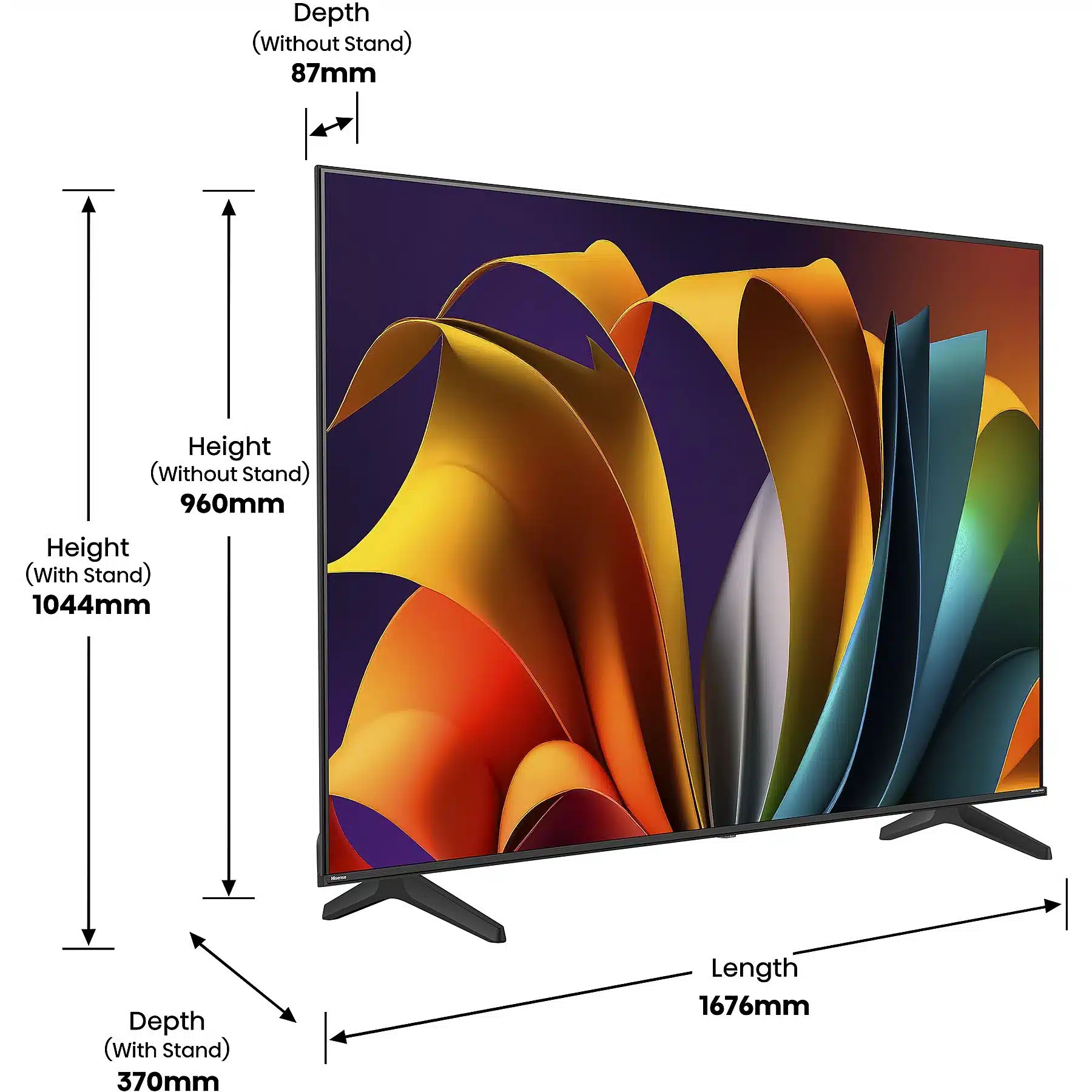 TV LED HISENSE 75A6N (piatto, 75 pollici / 189 cm, UHD 4K, SMART TV) - Afbeelding 7